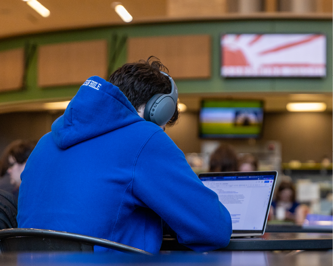 Student on laptop