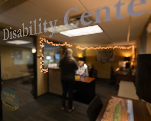 Students in Disability Center.